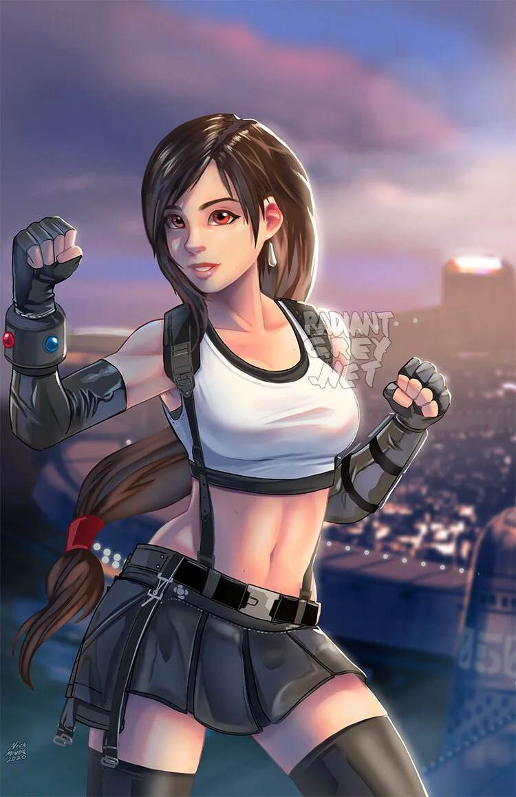Tifa - Final Fantasy 7 Remake Poster Print Wall Art Decor Fanart